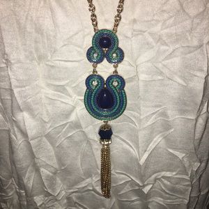 🆕Blues & Greens extraordinary necklace earrings